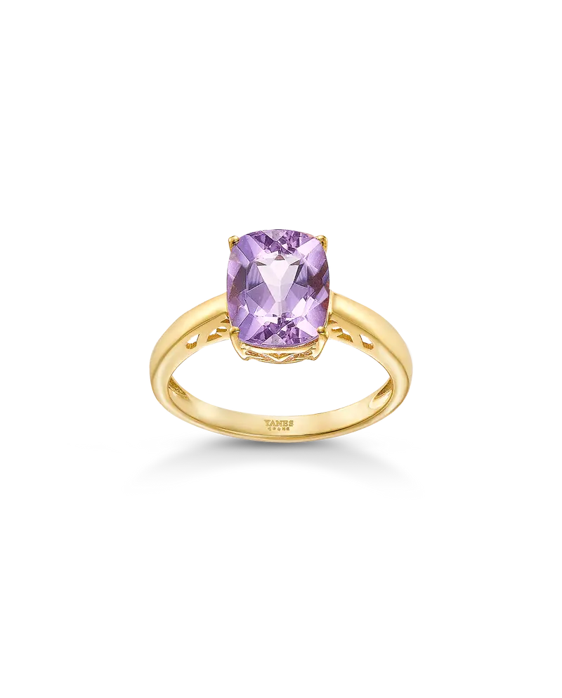Anillo Honey amatista, plata dorada