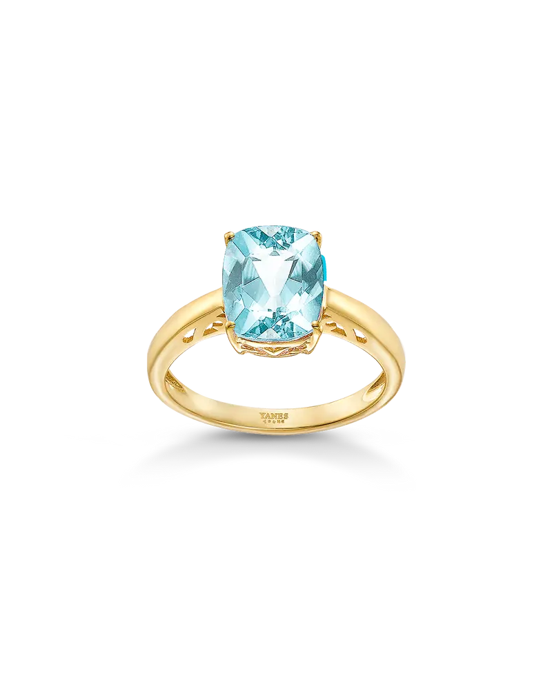 Anillo Honey topacio, plata dorada