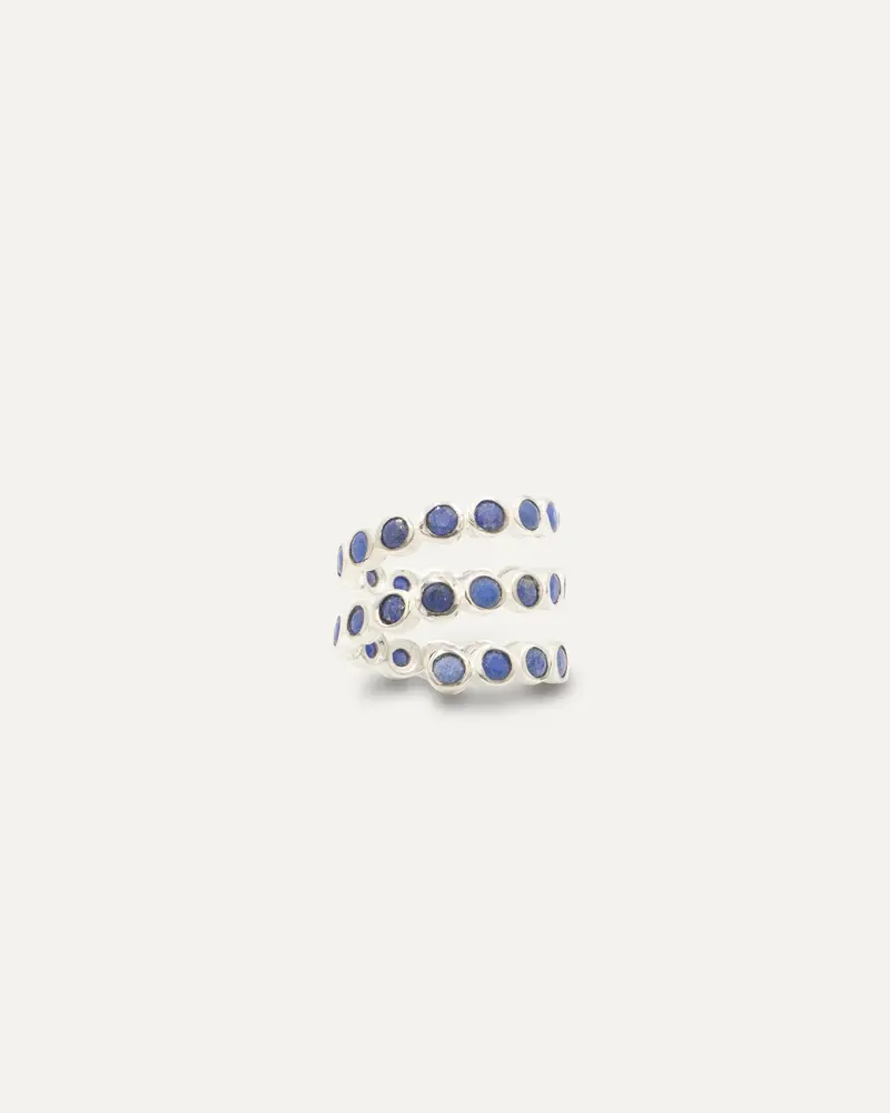 Anillo Inder Plateado Lapislazuli