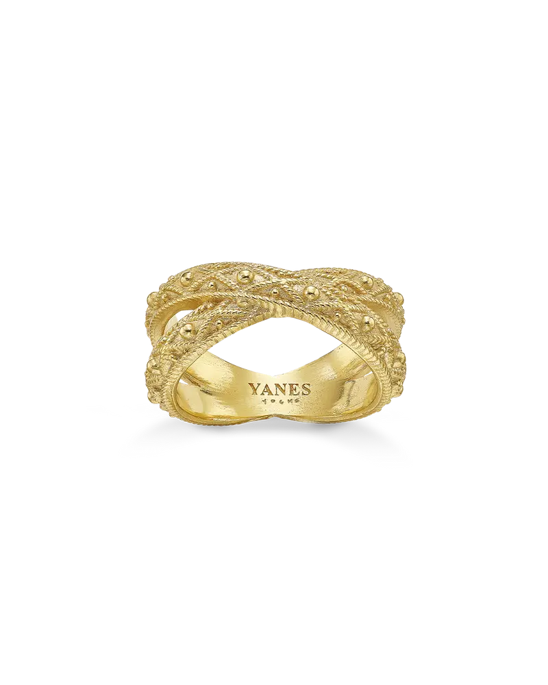 Anillo Isabella, plata dorada