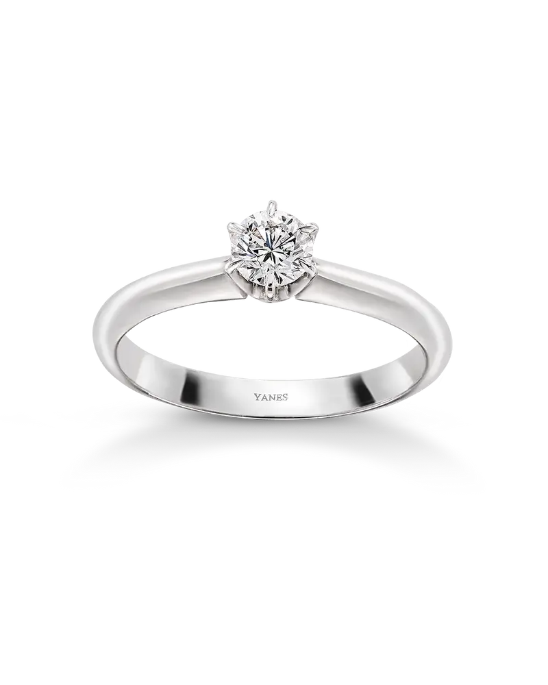 Anillo Jaqueline diamante 0,30 ct, oro blanco