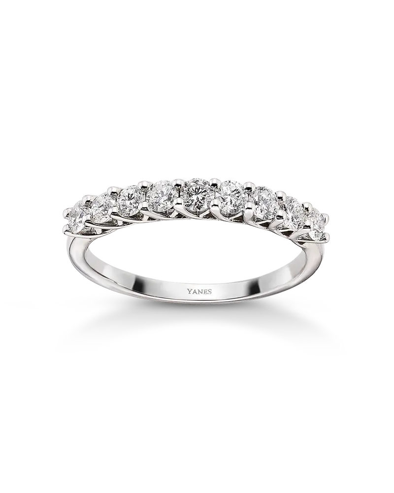 Anillo Kelly diamantes 0,75 ct, oro blanco