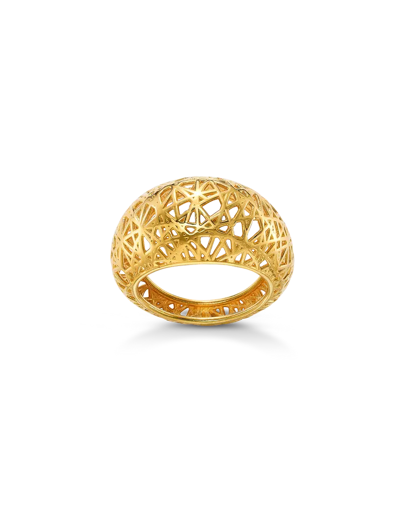 Anillo Kym, plata dorada