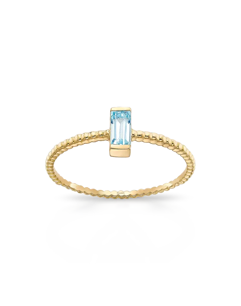 Anillo Life topacio azul, oro