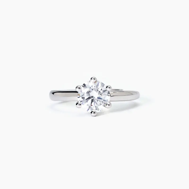 Anillo Mabina de plata rodiada con circonita SOLITARIO 523395