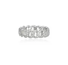 Anillo Mabina Groumette con circonitas de malla estrecha 523134
