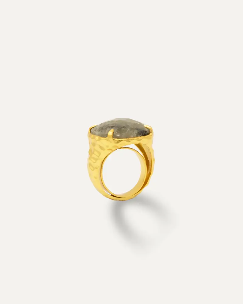 Anillo Madurei Dorado Labradorita