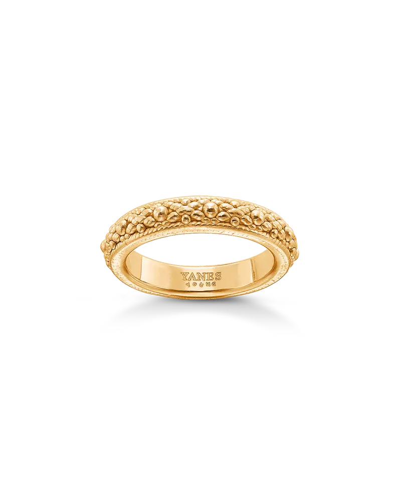 Anillo Mencía, plata dorada