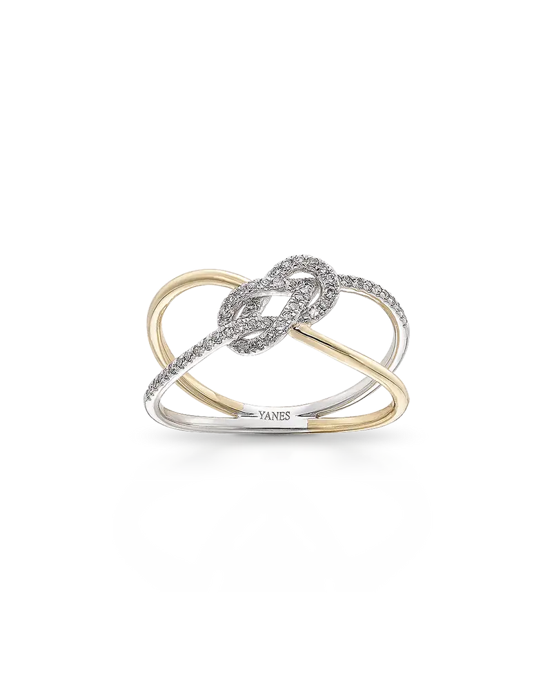 Anillo Monna Lisa diamantes, oro bicolor