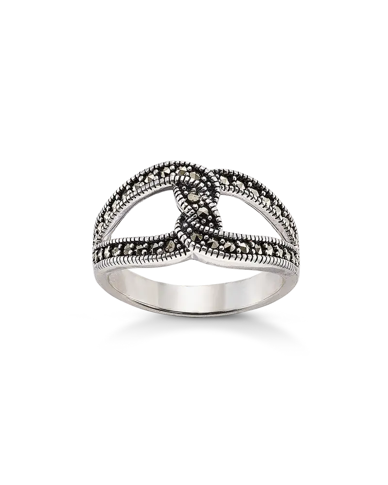 Anillo Mozart marcasitas, plata