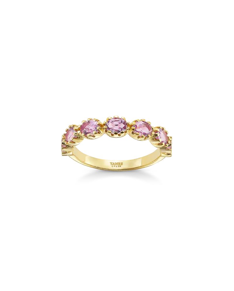 Anillo Riviere amatista, plata dorada