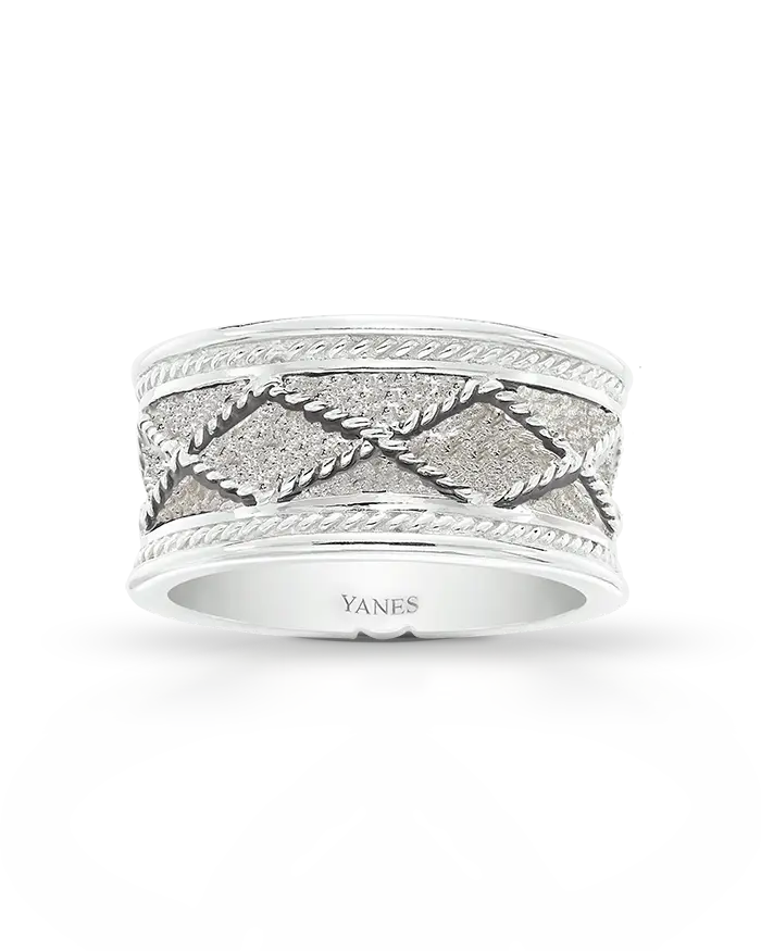 Anillo Rombo Mini oro blanco
