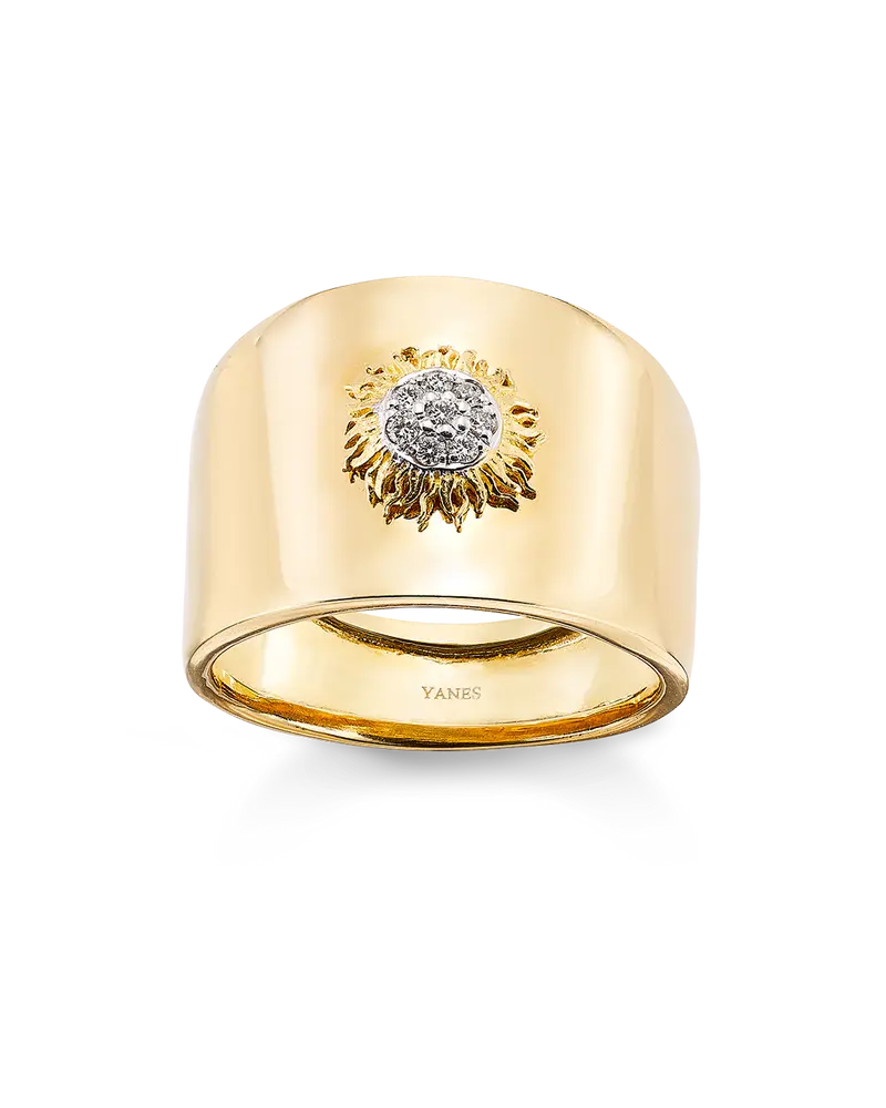 Anillo Sol diamantes, oro