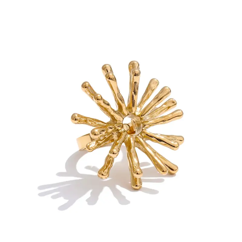 Anillo Solete chapado en oro 18 quilates