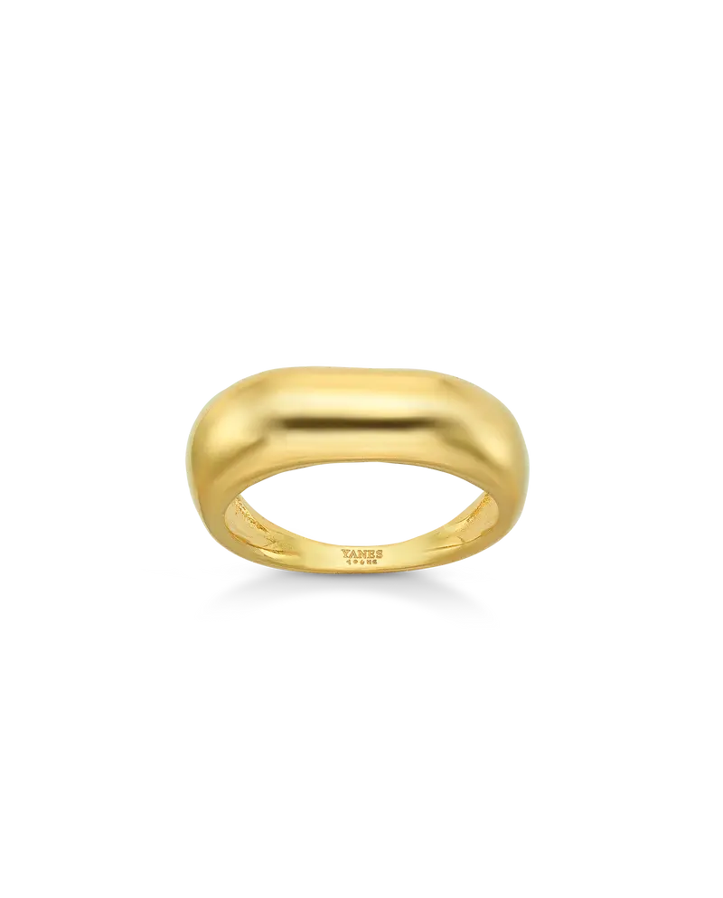 Anillo Split, plata dorada