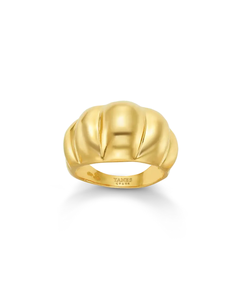 Anillo Ston, plata dorada