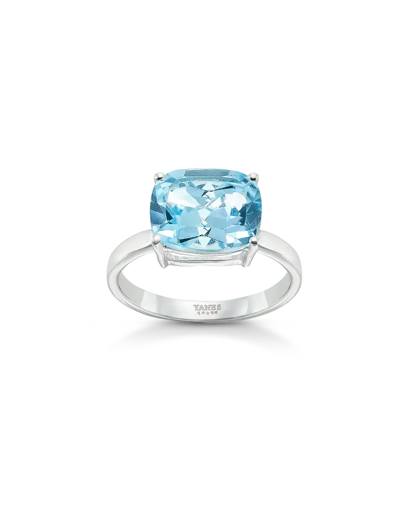Anillo Sweet topacio azul, plata