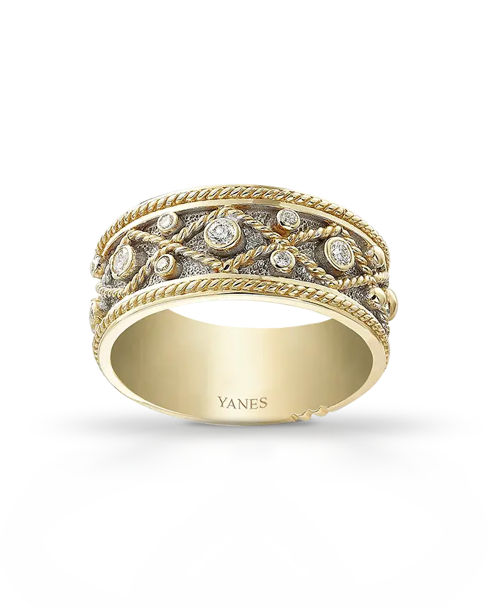 Anillo Timbal oro bicolor y diamantes