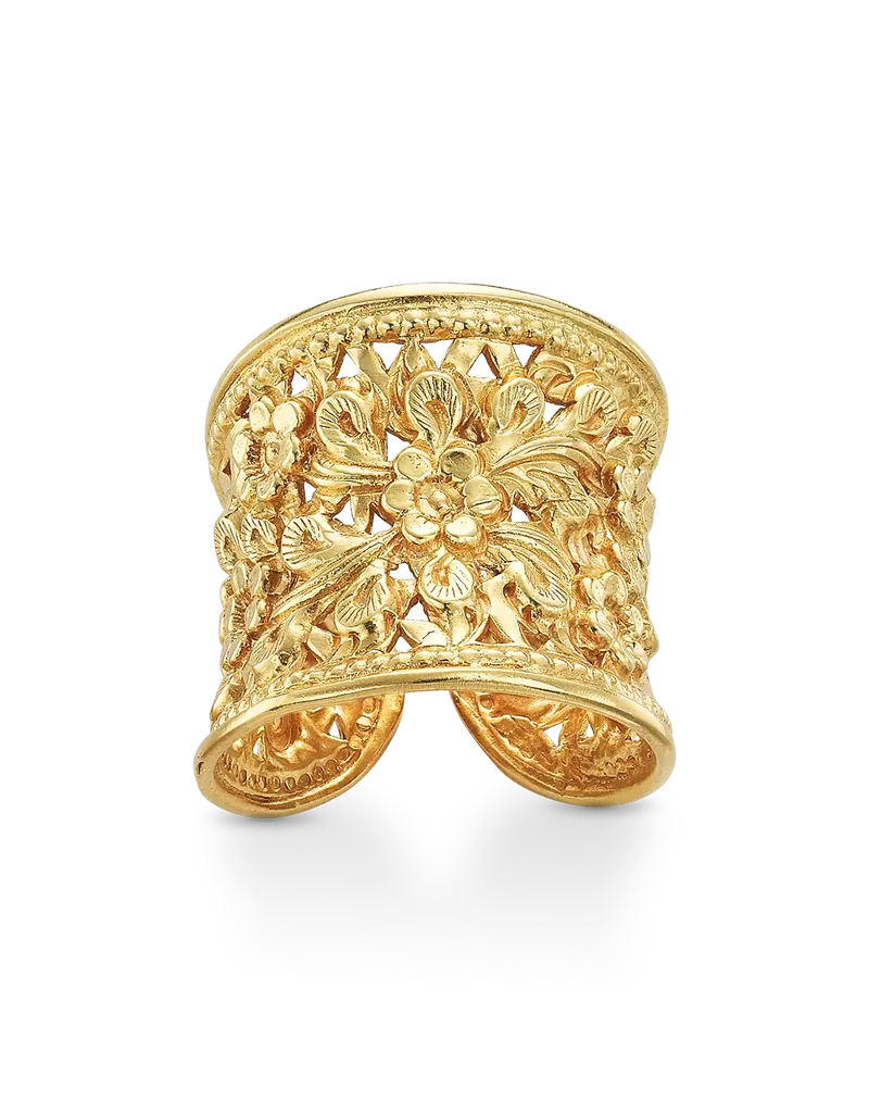 Anillo Traviata, plata dorada