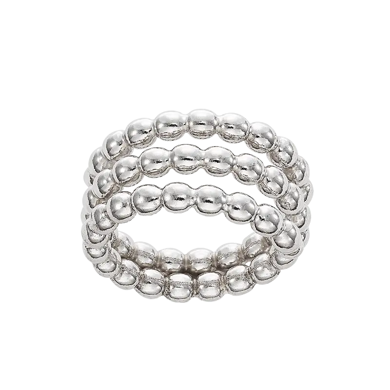 Anillo Trio Coupole, plata