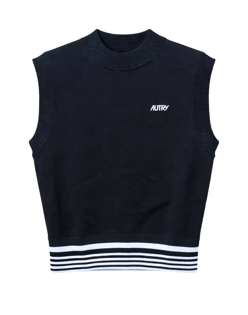 Autry Top de Punto de Viscosa Mujer (Azul)