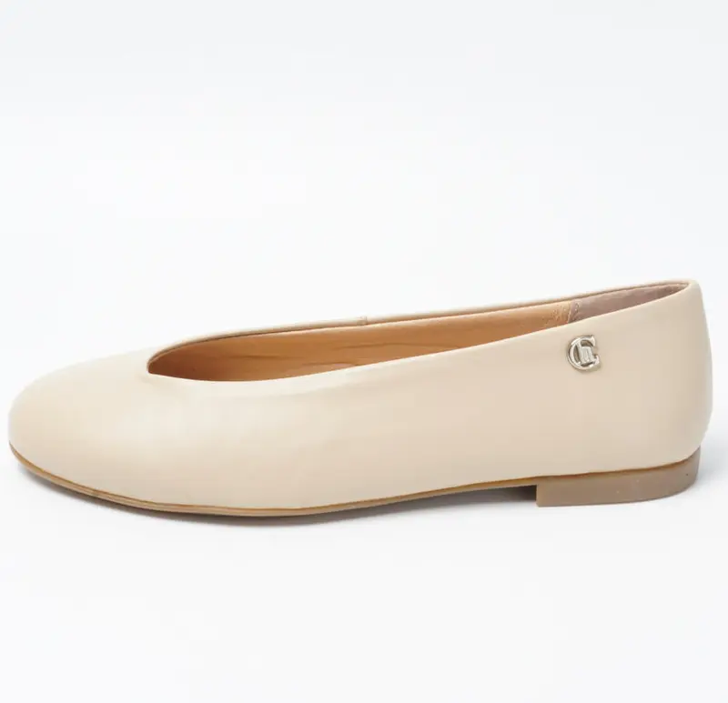 Bailarinas de piel mujer Cristin beige