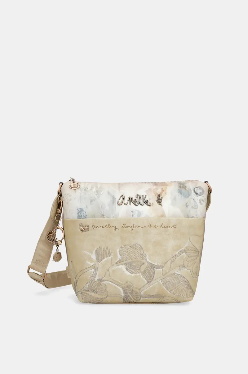Bandolera grande con bolsillo frontal Whispers