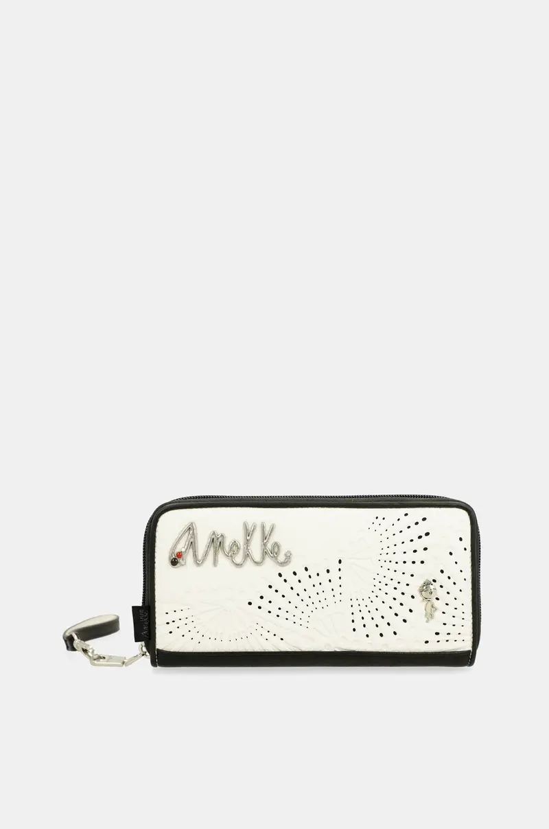 Billetero grande estampado RFID Lunares
