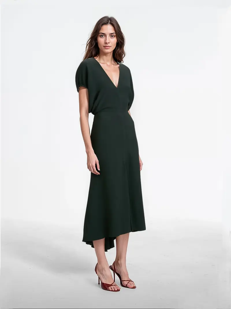 Blouson midi dress