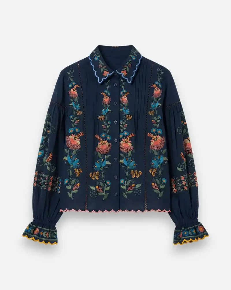 Blusa Farm Rio Stitched Garden
