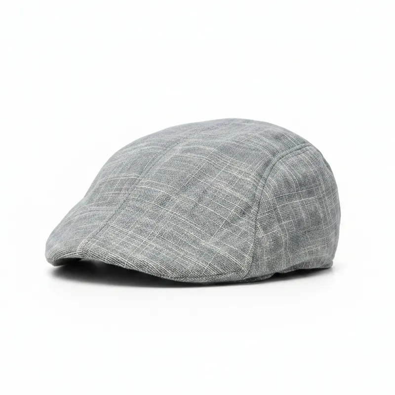Boina unisex de algodón en tonos claros jaspeada