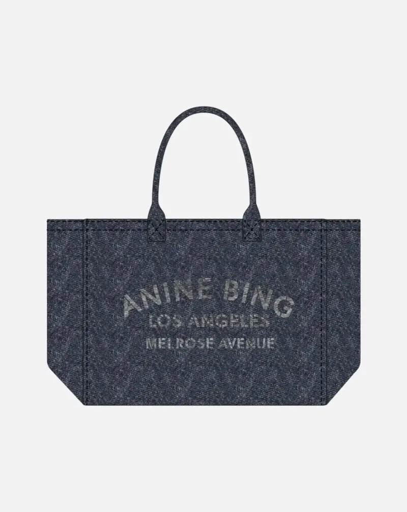 Bolso Anine Bing LEO DENIM TOTE - INK BLUE