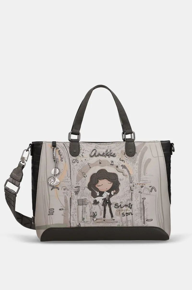 Bolso de asa corta y bandolera cuadrado Orchestra