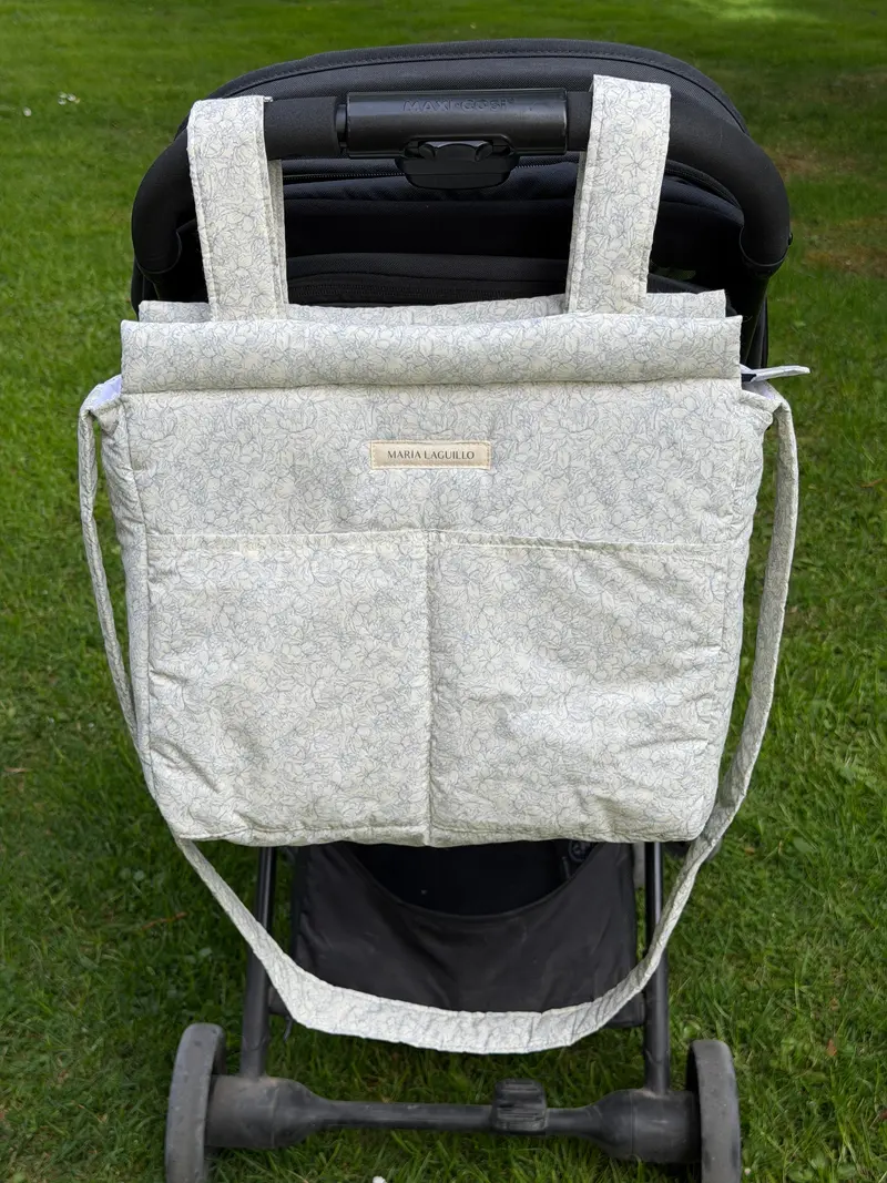 Bolso de carrito GRANDE FLORES AZULES