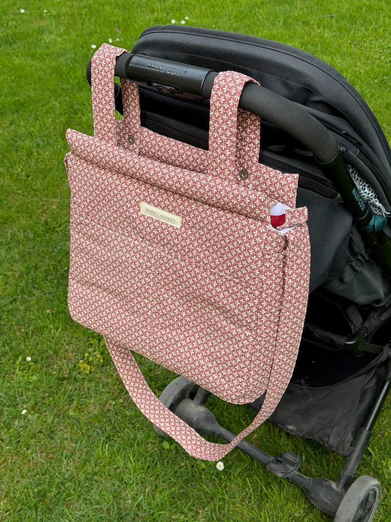 Bolso de carrito GRANDE MOSAICO ROJO