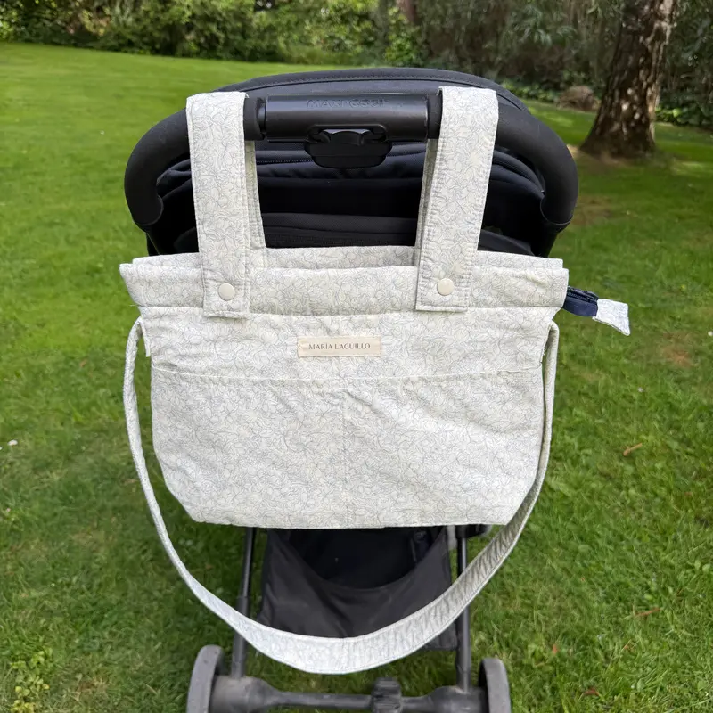 Bolso de carrito PEQUEÑO FLORES AZULES