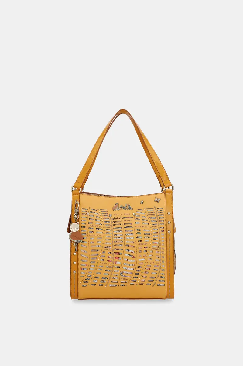 Bolso de hombro ocre Nature Pachamama