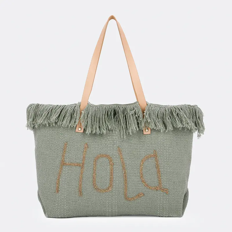 Bolso de playa de lino Hola Tammy