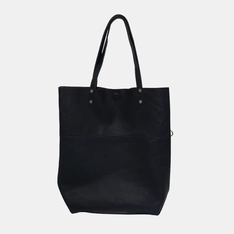 Bolso Shopper Grande de Piel para Mujer – Paulina (Azul Marino)
