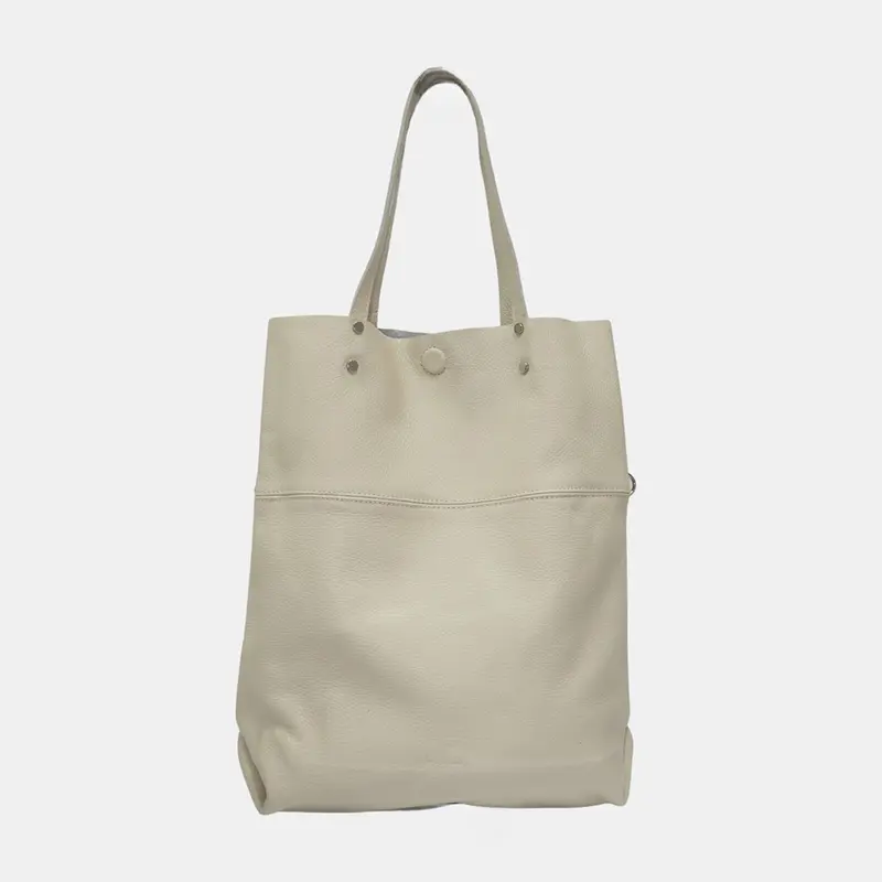 Bolso Shopper Grande de Piel para Mujer – Paulina (Beige)