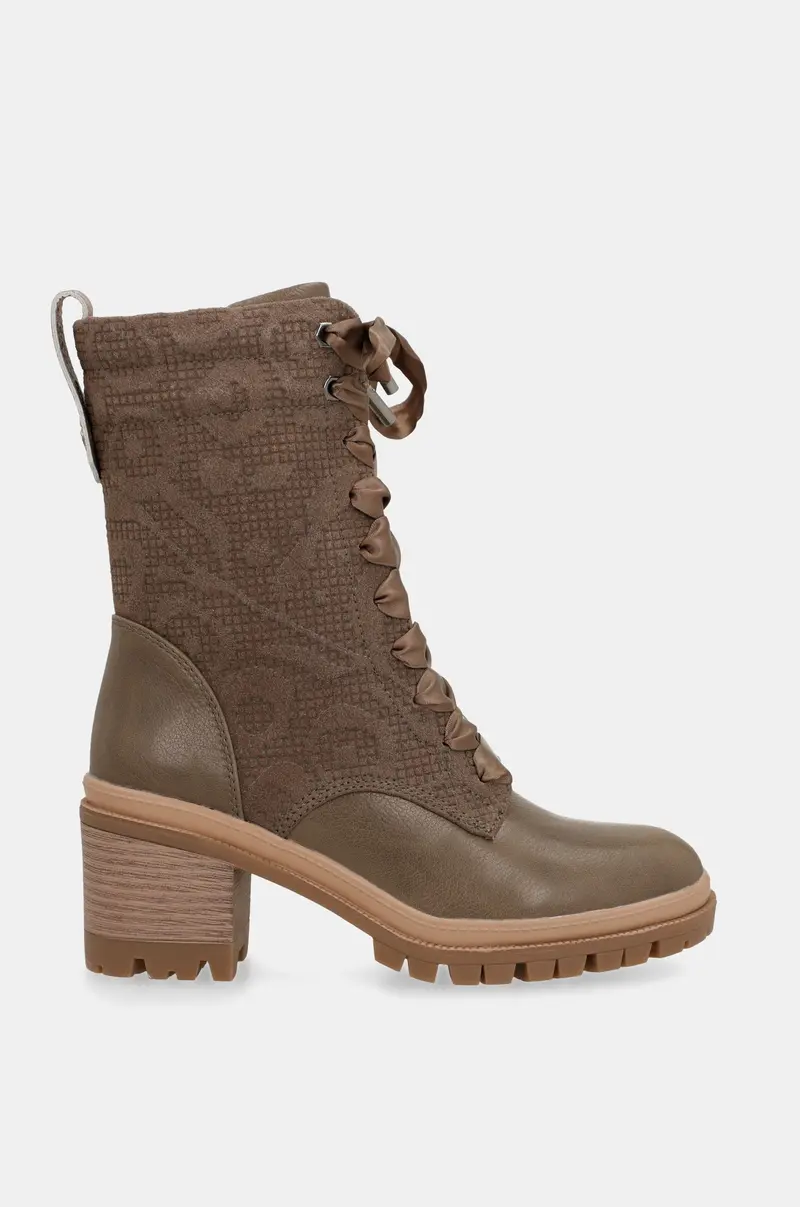 Botas con cordoneras taupe