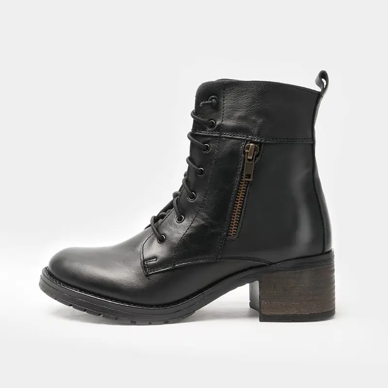 Botines de piel para mujer negro Candi