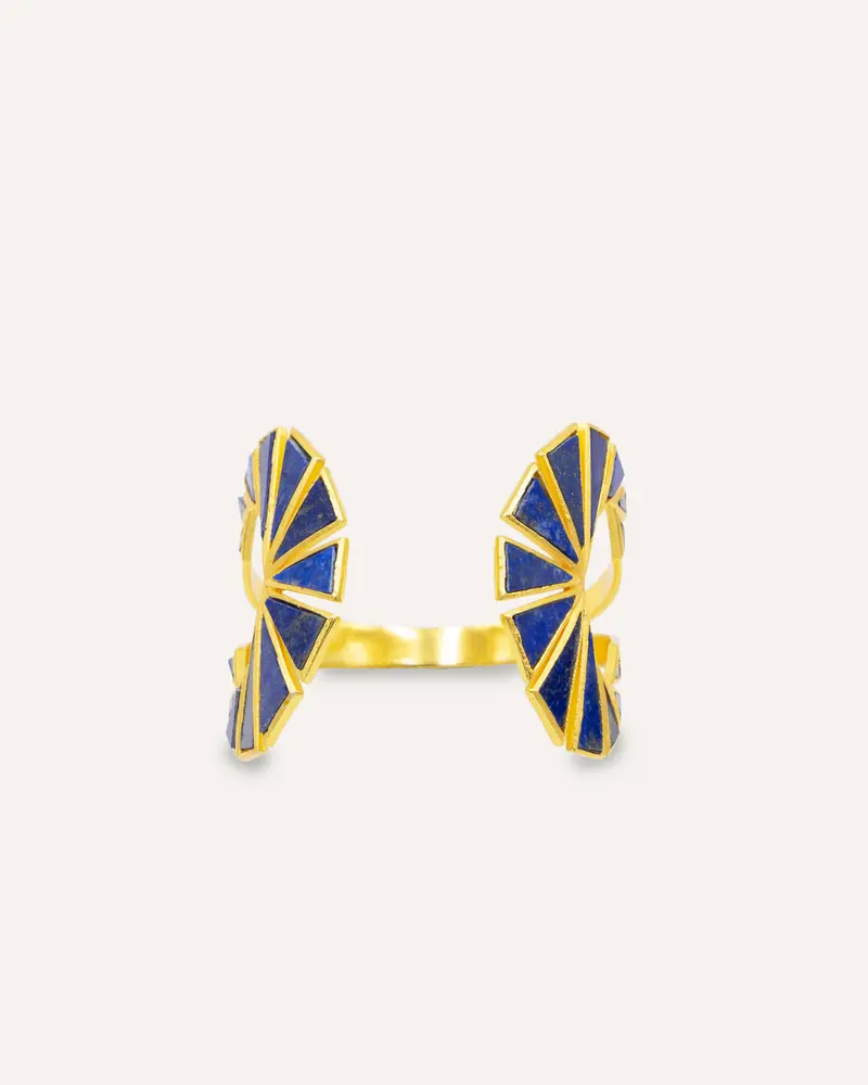 Brazalete Dorado Marina Lapislazuli