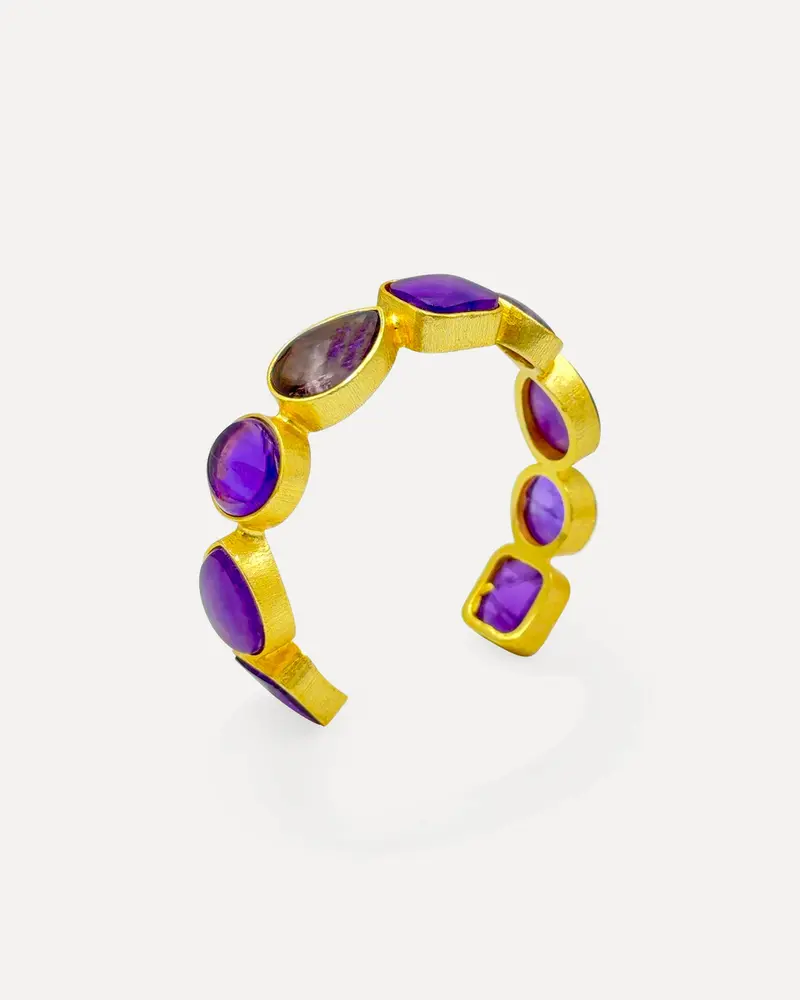 Brazalete Dorado Stunning Amatista