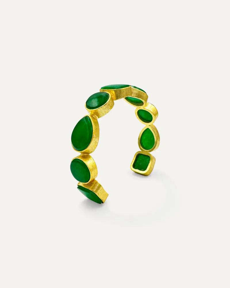 Brazalete Dorado Stunning Ónix Verde