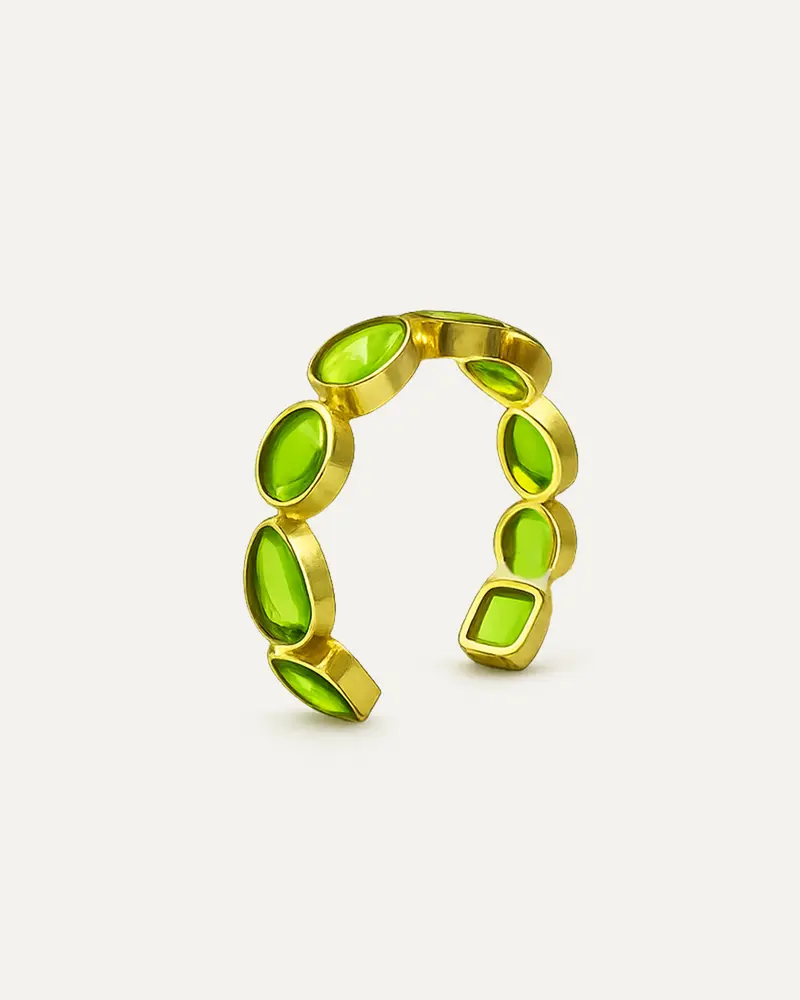 Brazalete Dorado Stunning Peridoto una fila