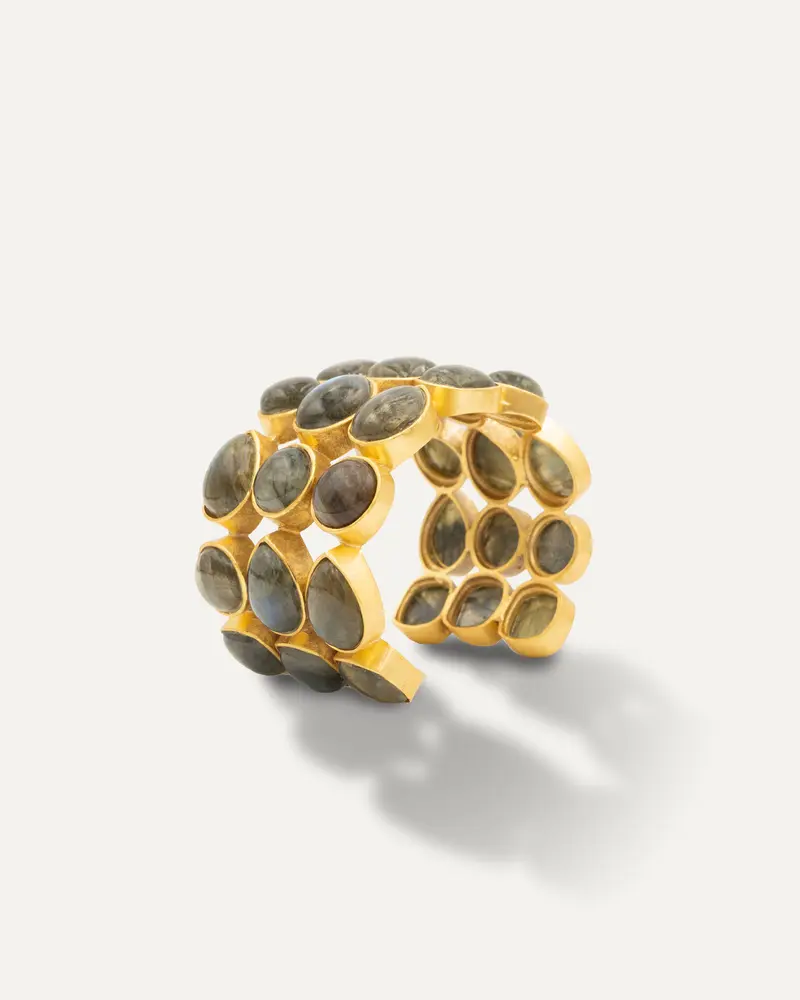 Brazalete Dorado Stunning Three Labradorita