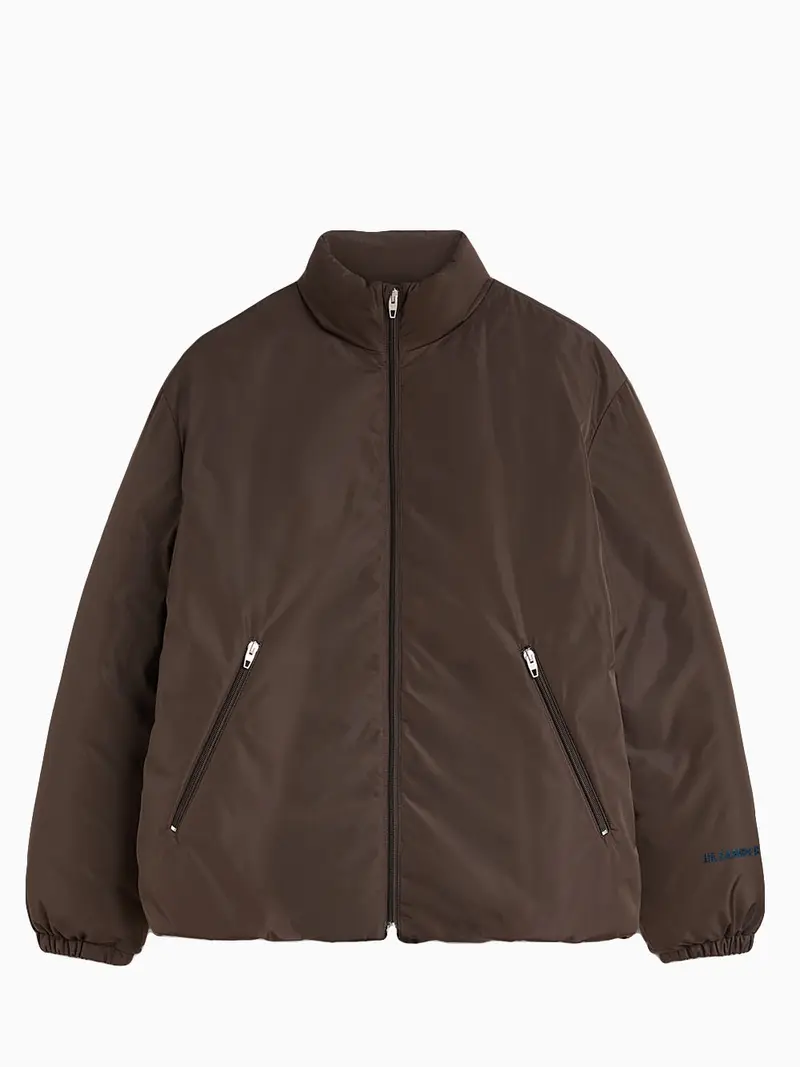 Brown puffer jacket