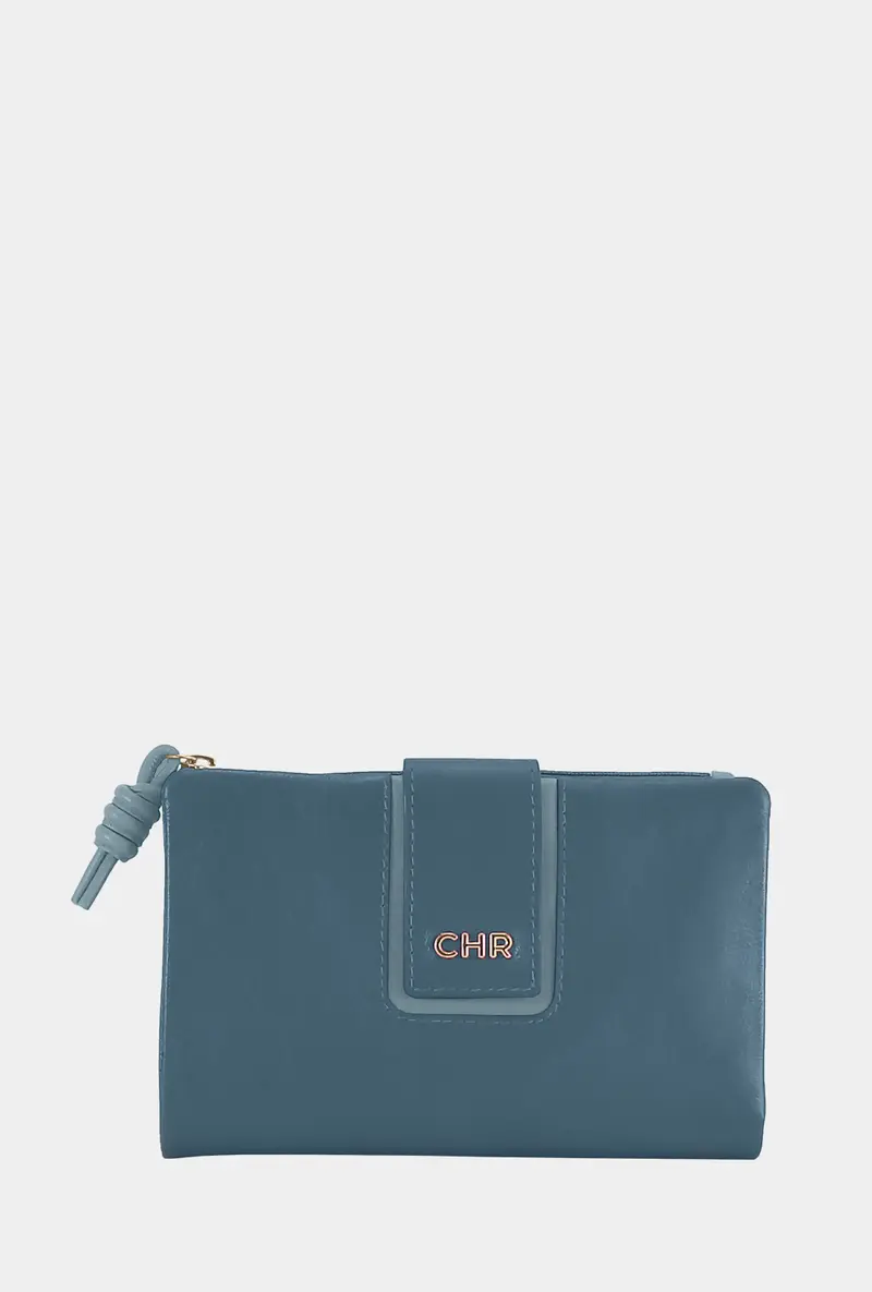 Cacharel Billetero Piel Grande 18 cm - Natura Azul