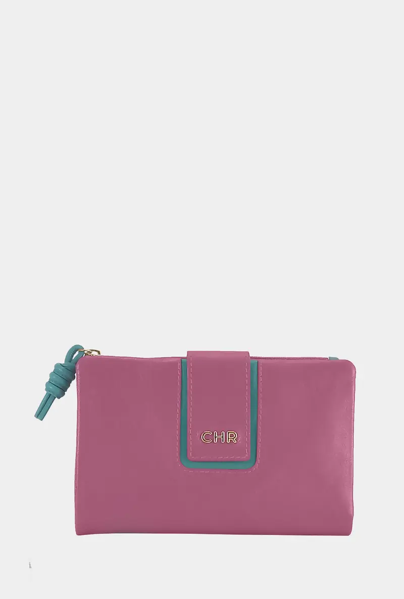 Cacharel Billetero Piel Grande 18 cm - Natura Fucsia